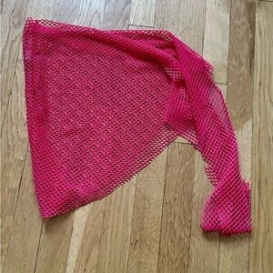 Bozzolo Hot Pink‎ Mesh Swim Coverup